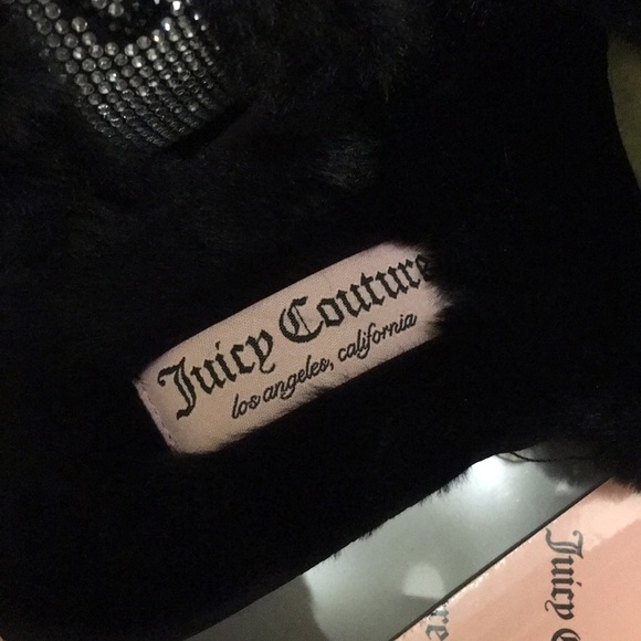 💎🖤💎Juicy couture Black Rhinestone slippers🖤💎 - Picture 7 of 9